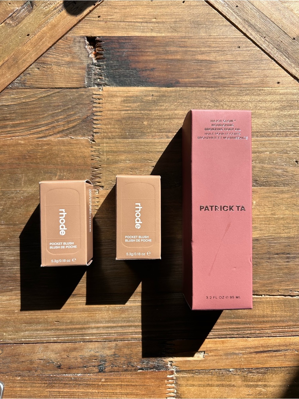 NEW Makeup (2 rhode pocket blush & Patrick Ta body oil)